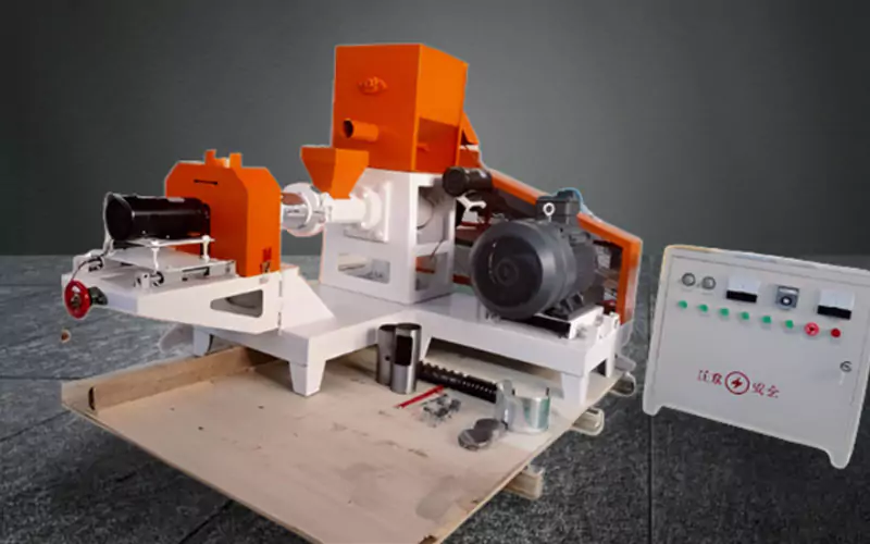 floating fish feed pellet extruder machine in Vietnam production plant for making feed at low cost