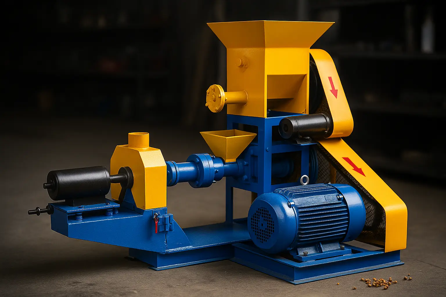 floating fish feed pellet extruder machine in Venezuela