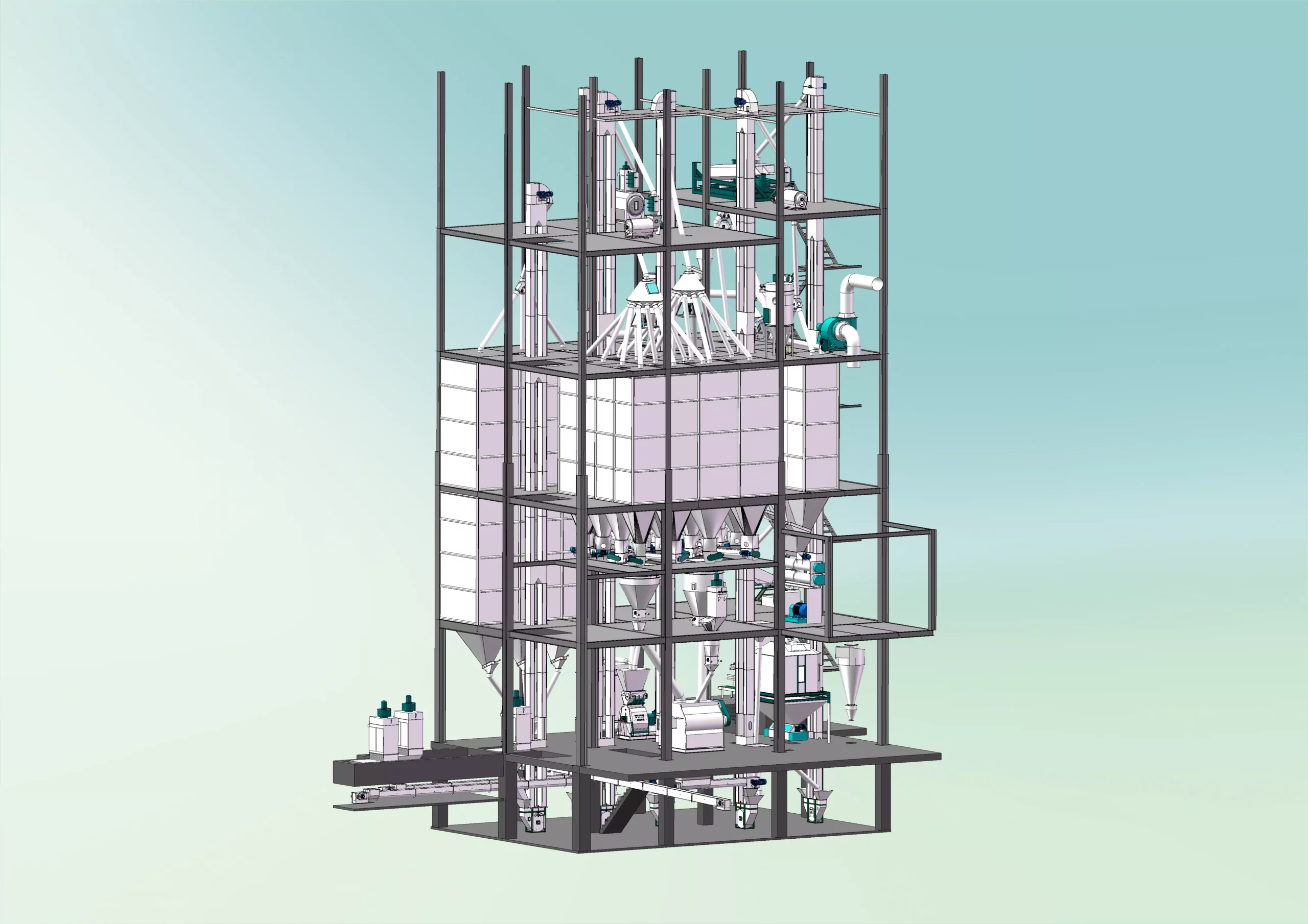animal feed pellet processing plant