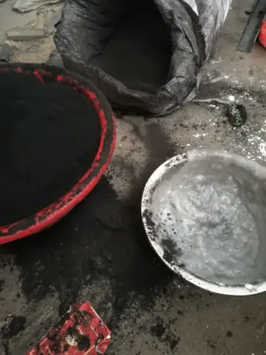 coal powder with starch binder